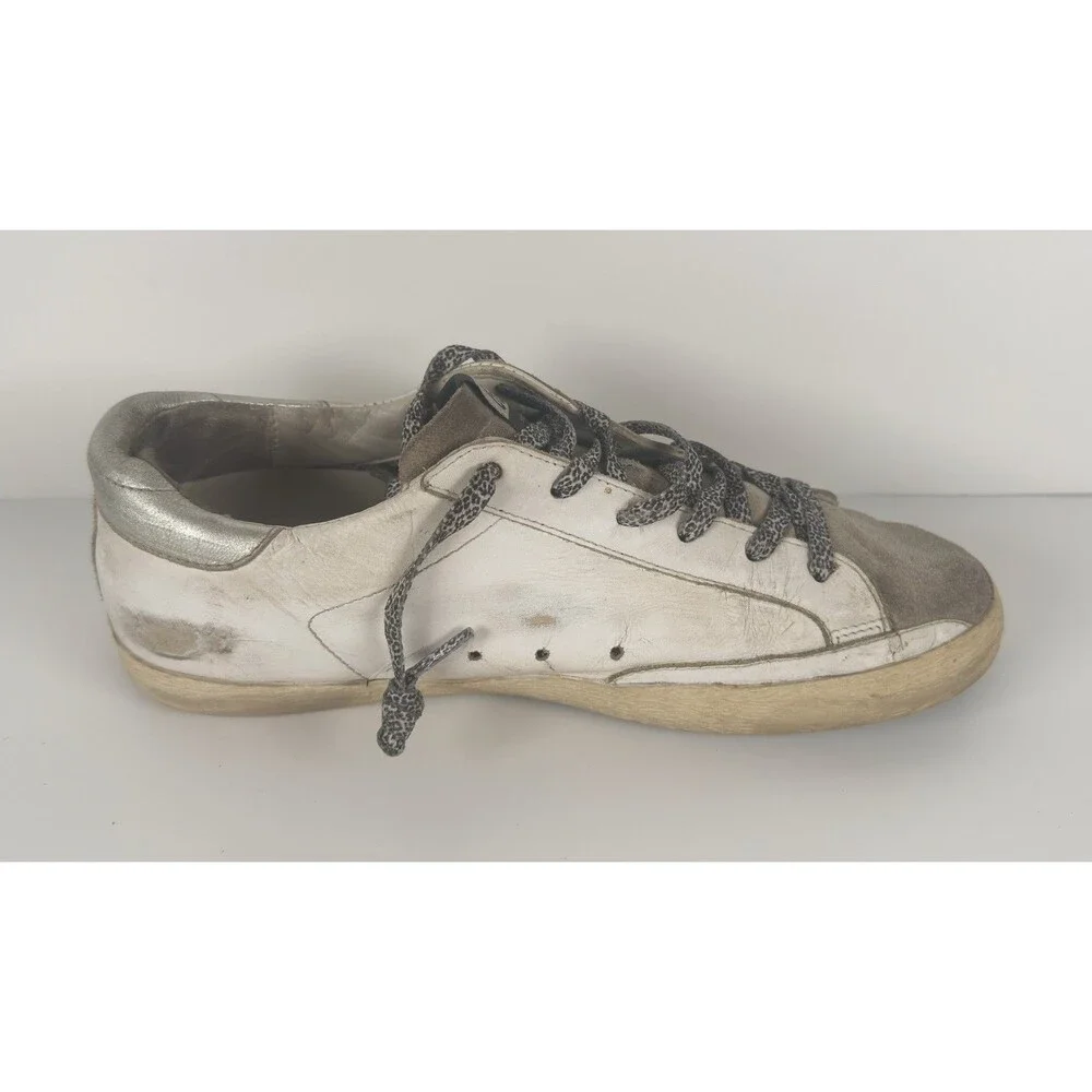 Golden Goose White & Gray Superstar Private EDT Women's Sneaker EU 39 US 9